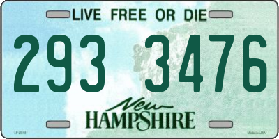 NH license plate 2933476