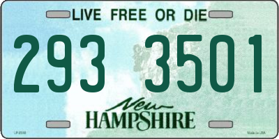 NH license plate 2933501
