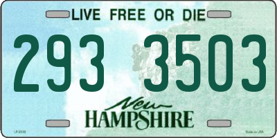 NH license plate 2933503