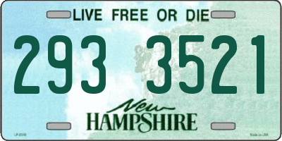 NH license plate 2933521