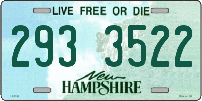 NH license plate 2933522