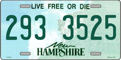 NH license plate 2933525