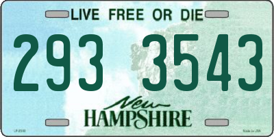 NH license plate 2933543
