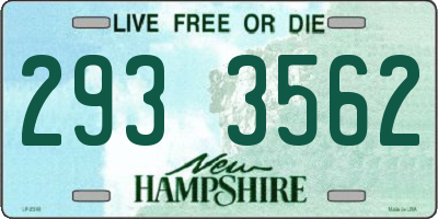 NH license plate 2933562