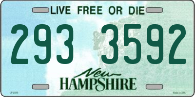NH license plate 2933592