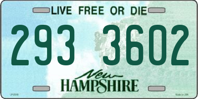 NH license plate 2933602