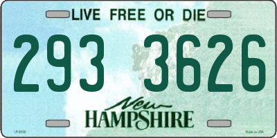 NH license plate 2933626
