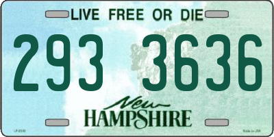 NH license plate 2933636