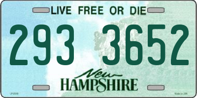 NH license plate 2933652