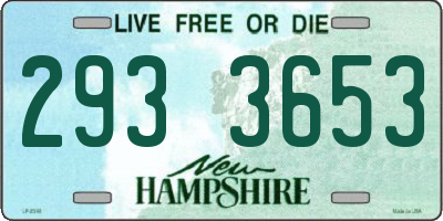 NH license plate 2933653