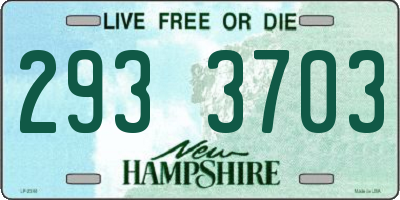 NH license plate 2933703
