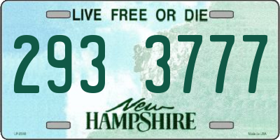 NH license plate 2933777