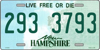 NH license plate 2933793