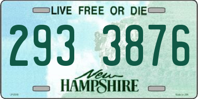 NH license plate 2933876