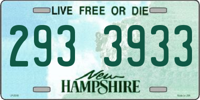 NH license plate 2933933