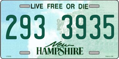 NH license plate 2933935