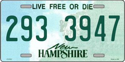 NH license plate 2933947