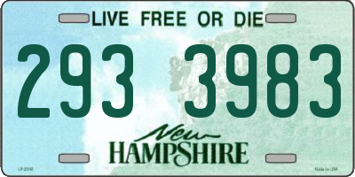 NH license plate 2933983