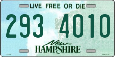 NH license plate 2934010