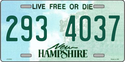 NH license plate 2934037