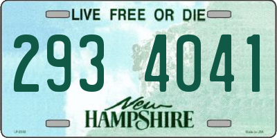 NH license plate 2934041
