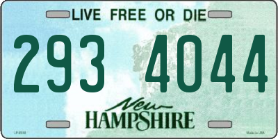 NH license plate 2934044