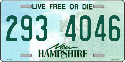 NH license plate 2934046