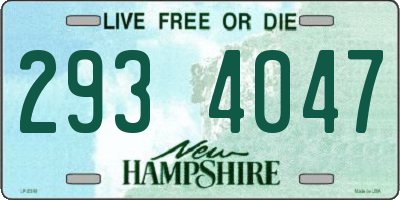 NH license plate 2934047