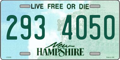 NH license plate 2934050