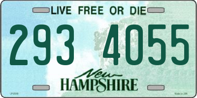 NH license plate 2934055