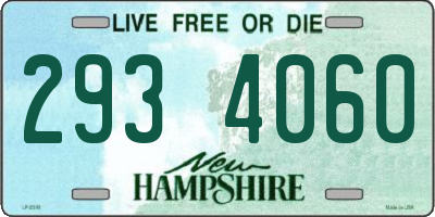 NH license plate 2934060