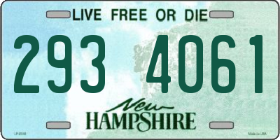NH license plate 2934061