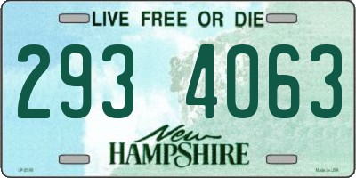 NH license plate 2934063