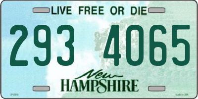 NH license plate 2934065
