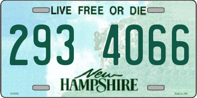 NH license plate 2934066