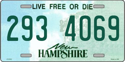 NH license plate 2934069