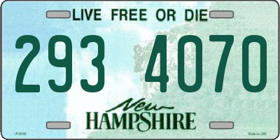 NH license plate 2934070