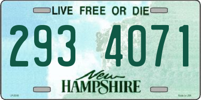NH license plate 2934071