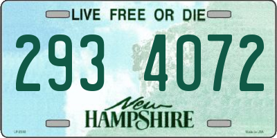 NH license plate 2934072