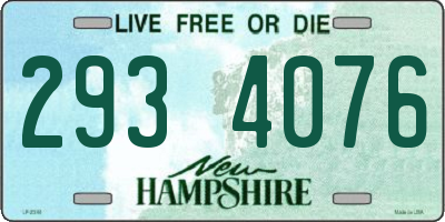 NH license plate 2934076