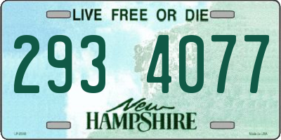 NH license plate 2934077