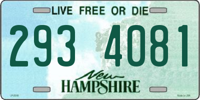 NH license plate 2934081
