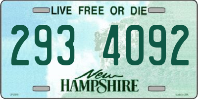 NH license plate 2934092
