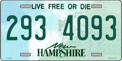 NH license plate 2934093