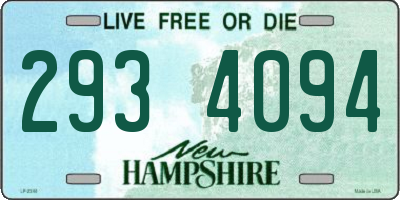 NH license plate 2934094