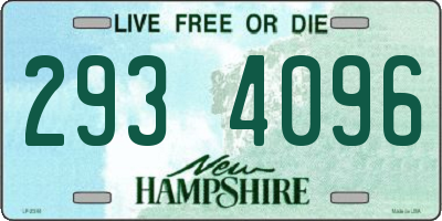 NH license plate 2934096
