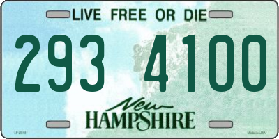 NH license plate 2934100