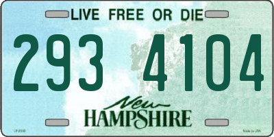 NH license plate 2934104