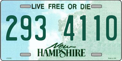 NH license plate 2934110