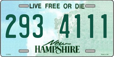 NH license plate 2934111